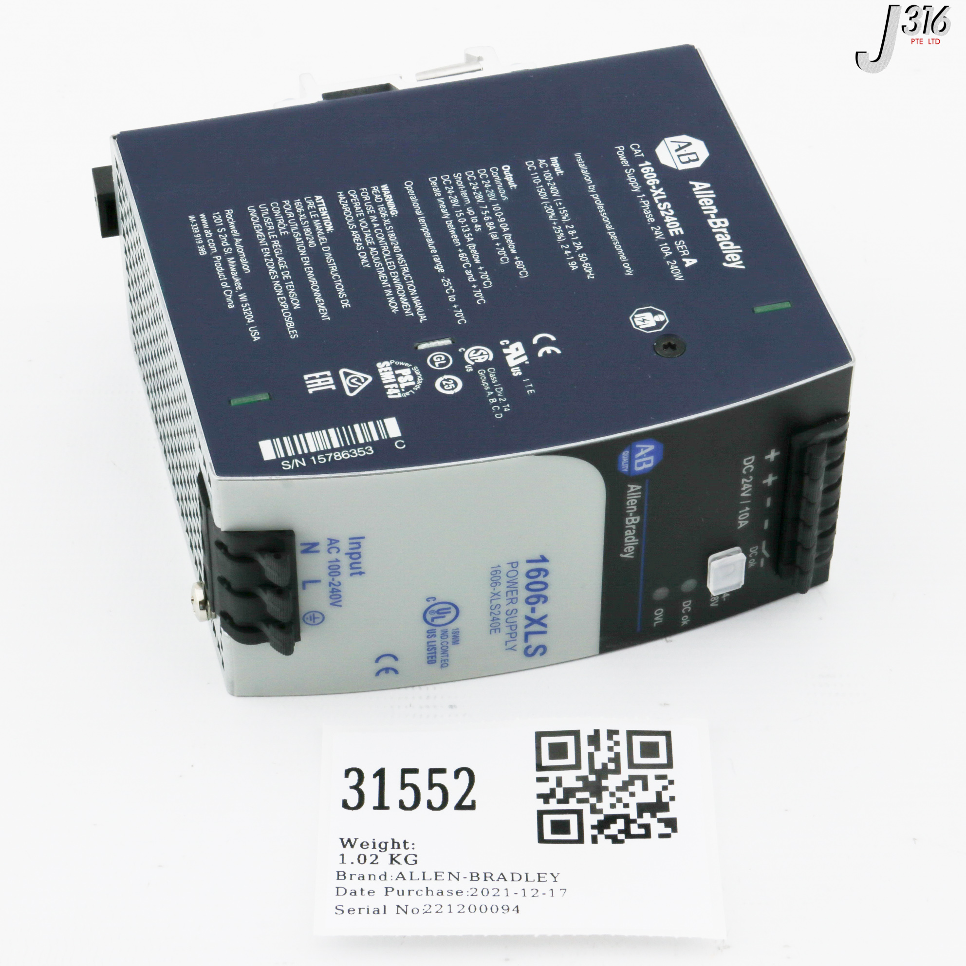 C様オーダー 31552 ALLEN-BRADLEY DC POWER SUPPLY (NEW) 1606-XLS240E | eBay UK